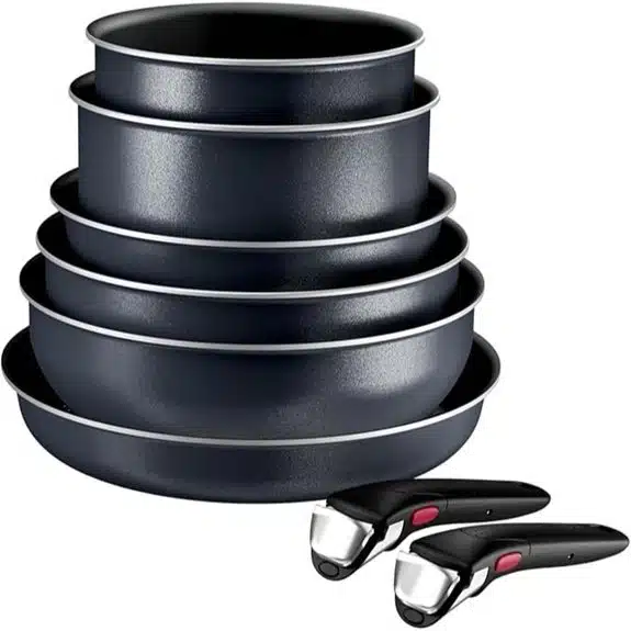 10 Best Kochtöpfe für Induktionsherde, die jede Küche aufwerten 7 Tefal Ingenio Enjoy 8-teiliges stapelbares Antihaft-Kochgeschirrset