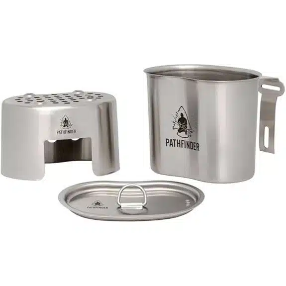 7 Best Campingkochgeschirr Sets to Cook Like a Pro Outdoors 6 Pathfinder Edelstahl 3-teiliges Backpacking-Feldflaschenset