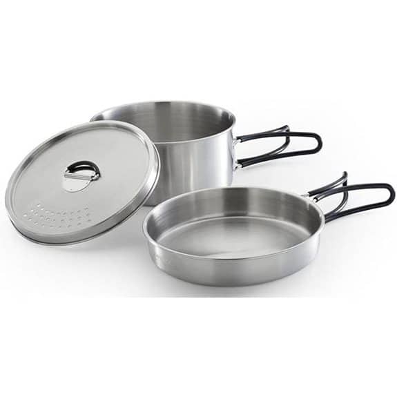 Die 10 besten Trekking-Töpfe, die das Kochen unterwegs zum Kinderspiel machen 3 Campingaz 3-teiliges Trekking-Topfset aus Edelstahl