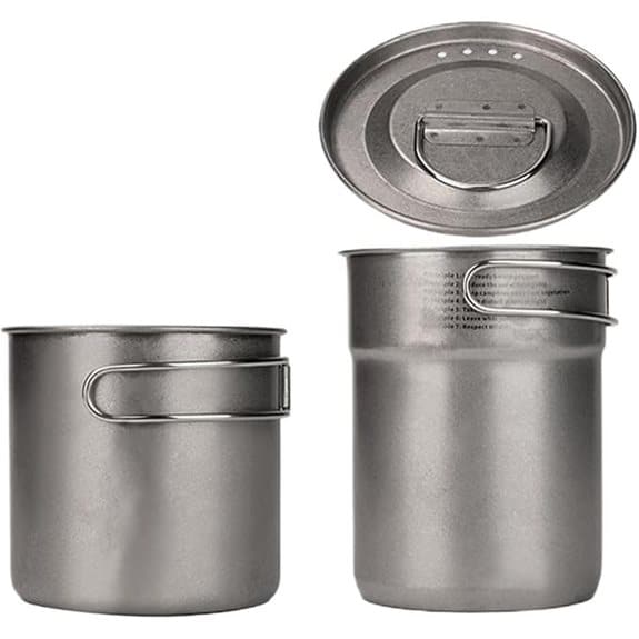 Die 15 besten Survival-Kochtöpfe, die jedes Outdoor-Essen zu einem Festmahl machen 6 Camping-Edelstahltöpfe (2er-Pack) 700 ml