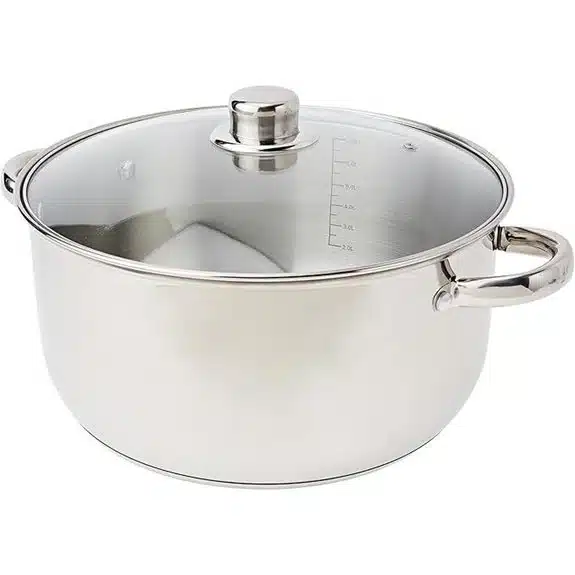 Die 15 besten Kochtöpfe aus Edelstahl 18/10, die jedes Essen zu einem Meisterwerk machen 7 Crealys Edelstahl-Schmortopf 8 l mit Glasdeckel