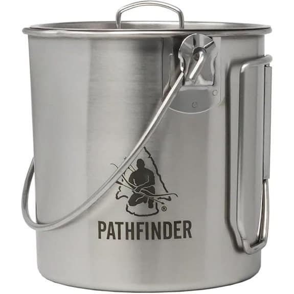 Die 15 besten Bushcraft-Töpfe, die jeder Outdoor-Koch besitzen sollte 3 Pathfinder School 900 ml Edelstahl-Bush-Topf mit Deckel
