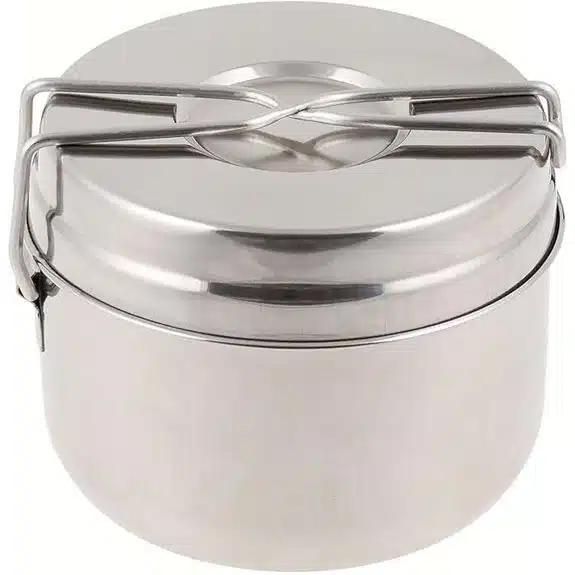 Die 10 besten Trekking-Töpfe, die das Kochen unterwegs zum Kinderspiel machen 9 MFH CZ Edelstahl-Kochgeschirrset, 3-teilig