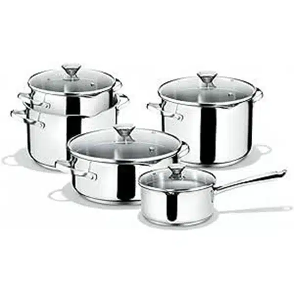 10 Best Kochtöpfe Spülmaschinenfest, Die Ihre Küche Verwandeln 8 Lagostina Smart Topfset aus Edelstahl, 9-teilig