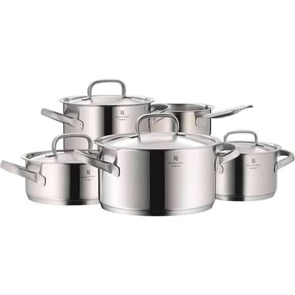 WMF Gourmet Plus 5-teiliges Edelstahl-Topfset