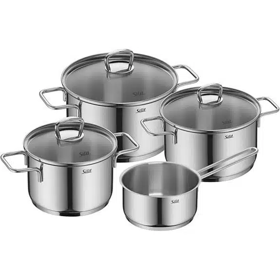 Die 7 besten Fleischtöpfe, die jeden Hobbykoch zum Profi machen 5 Silit Alicante Edelstahl-Topfset mit Deckeln