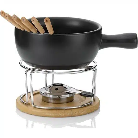 15 Best Fonduetöpfe für Gesellige Abende mit Geschmack 15 kela Fondue-Set Edelstahl / Buche Natura