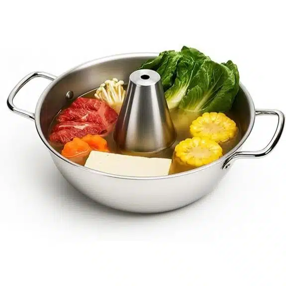 Die 10 besten Hotpot-Töpfe, die jedes Essen zu einem gemütlichen Festmahl machen 6 JapanBargain Edelstahl-Shabu-Shabu-Hotpot