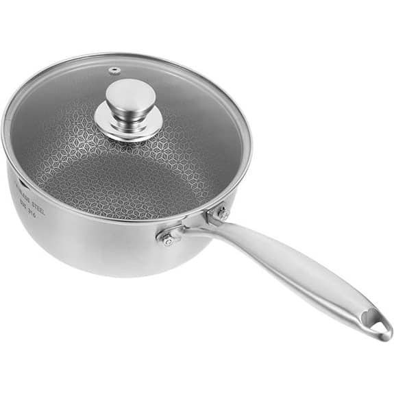 Angoily Edelstahl Kochtopf 18cm Antihaft Induktion