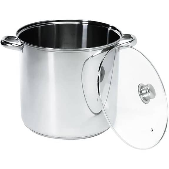 11-Liter-Edelstahl-Induktionskochtopf mit Glasdeckel
