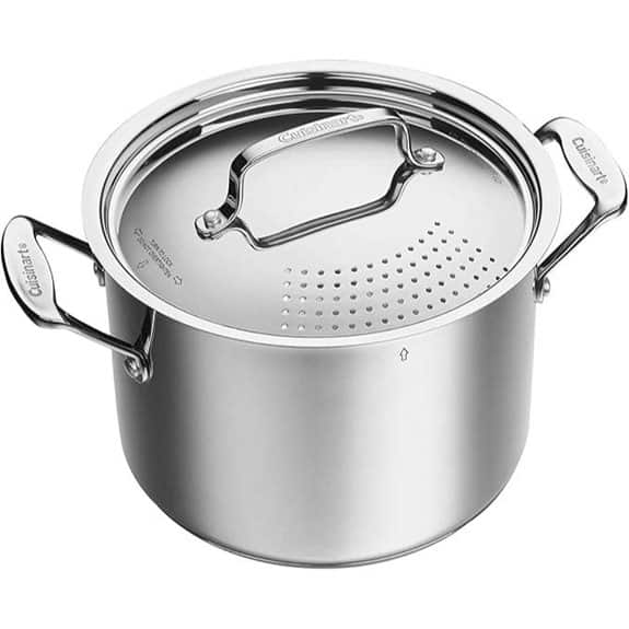 Die 10 besten Nudeltöpfe, die den Pasta-Abend zum Kinderspiel machen 6 Cuisinart 766S-22 Edelstahl-Nudeltopf mit Siebdeckel 6 l