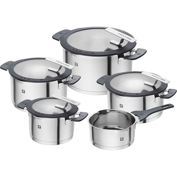 Die 10 besten Edelstahltöpfe, die das Kochen zu einem luxuriösen Erlebnis machen 4 ZWILLING Simplify 5-teiliges Edelstahl-Topfset
