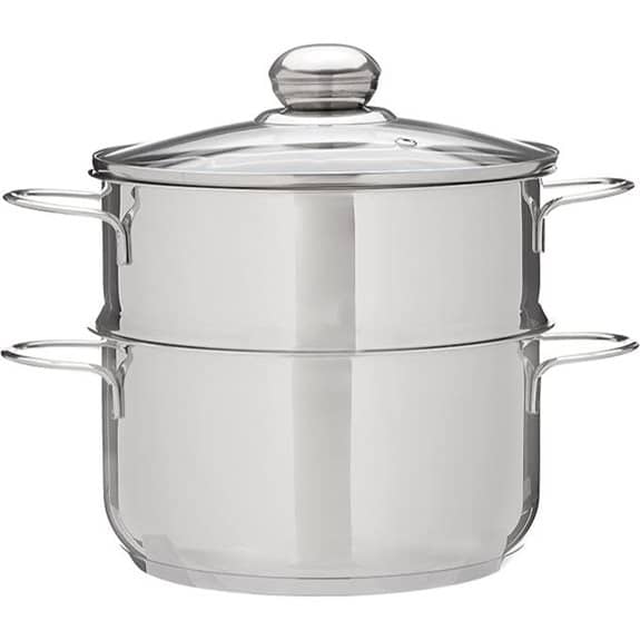 Karl Kruger Kartoffelstampfer mit Glasdeckel 20 cm Edelstahl Silber
