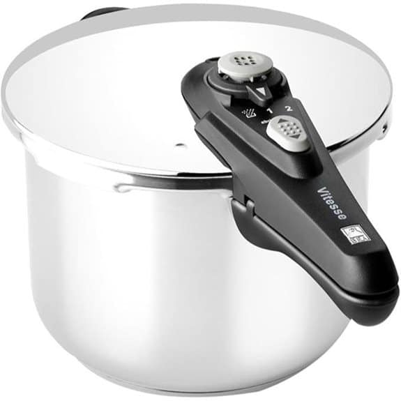Die 15 besten Dampfdrucktöpfe, die das Kochen beschleunigen, ohne den Geschmack zu beeinträchtigen 4 Vitesse Professional 9L Edelstahl-Schnellkochtopf