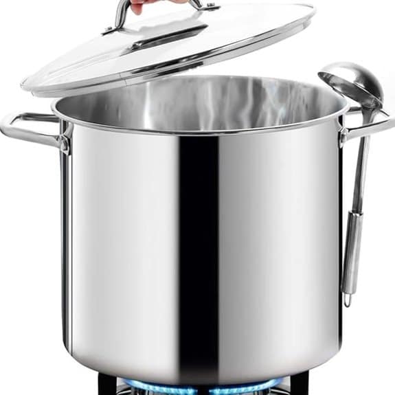 HOMICHEF 22,5 l Edelstahl-Suppentopf mit Deckel
