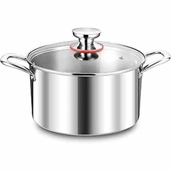 Die 15 besten Kochtöpfe aus Edelstahl 18/10, die jedes Essen zu einem Meisterwerk machen 12 Herogo Edelstahl-Suppentopf mit Deckel, 5 Liter
