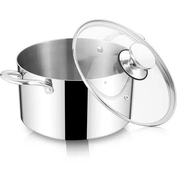10 Best Großraumkochtöpfe, die jede Familienküche braucht 4 Herogo 18/10 Edelstahl-Suppentopf, 7,3 l