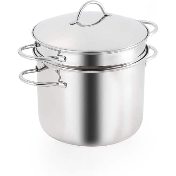 Die 10 besten Nudeltöpfe, die den Pasta-Abend zum Kinderspiel machen 11 Barazzoni 401048022 Edelstahl 18/10 Spaghetti-Topf mit Korb 6 l