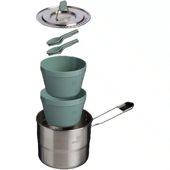 7 Best Kochtöpfe für Camping, die dein Outdoor-Kochen verbessern 6 Stanley Wildfare Kochset mit zwei Schüsseln (1,1 l)