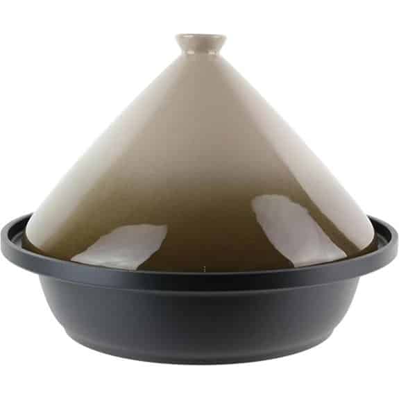 Cuisy KC2404 Edelstahl-Induktions-Tajine in Taupe (30,20 x 30,20 x 23 cm)
